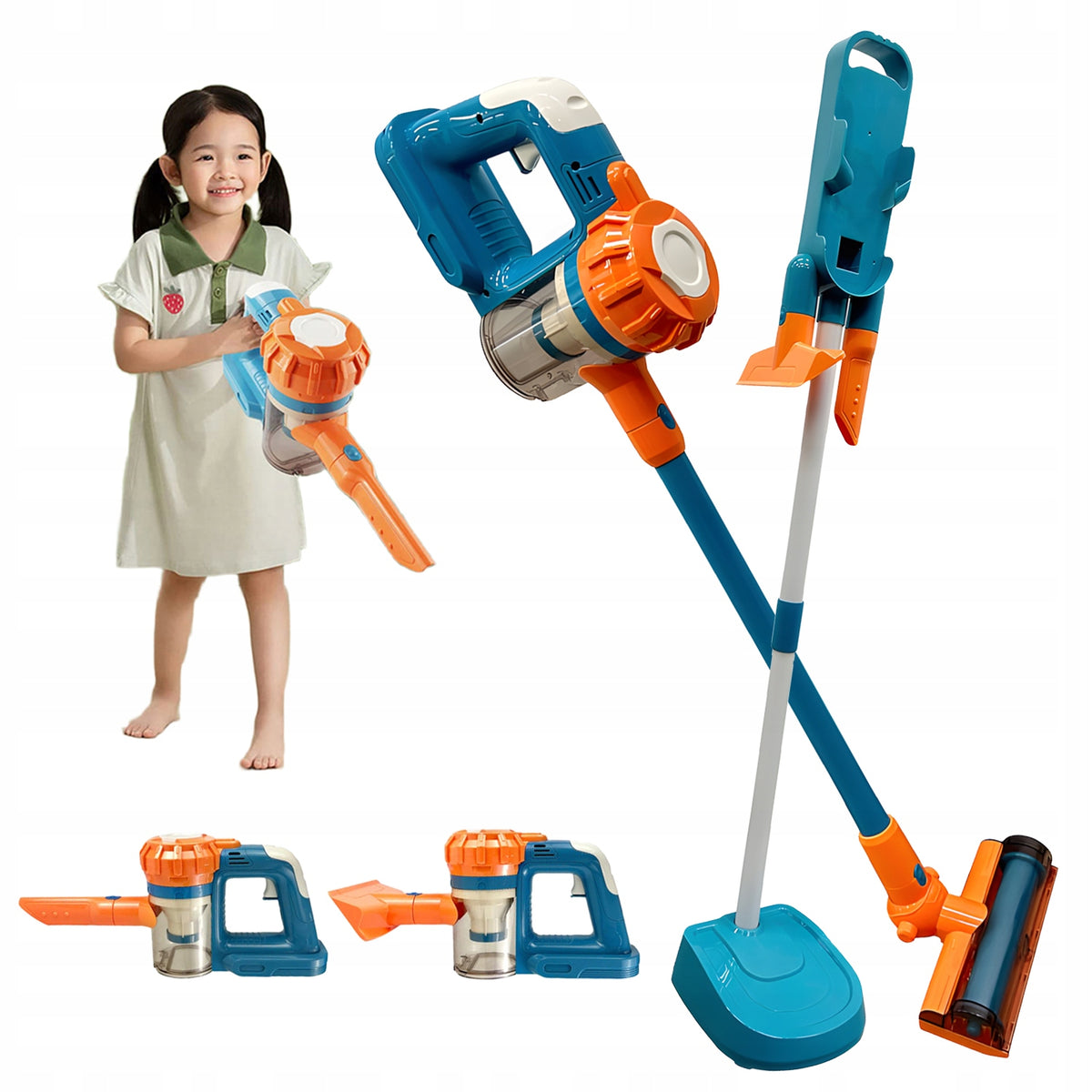 UPRIGHT VACUUM CLEANER FOR CHILDREN WITH WIRELESS AND LIGHT SOUND