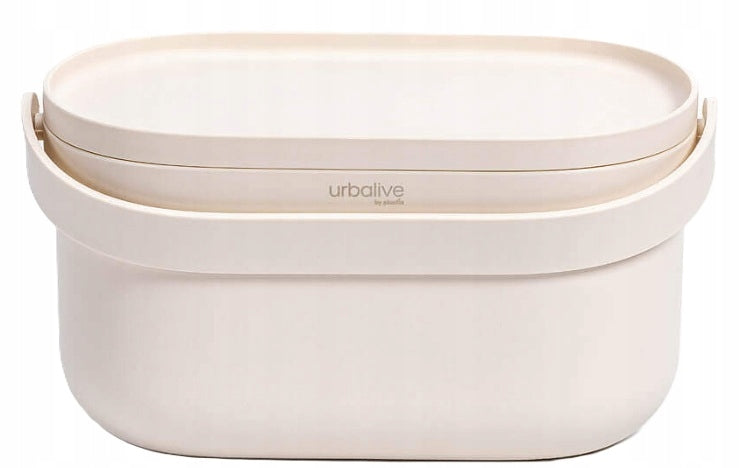 URBALIVE Bio-waste container with frame and coffee filter 3.1 ltr, cream