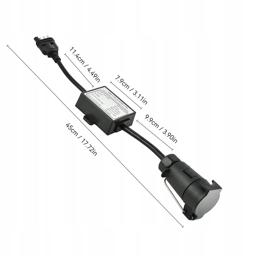 US to EU 4pin 7pin EURO adapter for trailer towing hook, Packaging status original