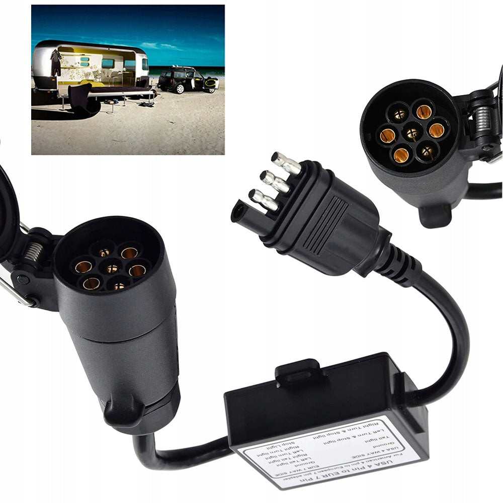 US to EU 4pin 7pin EURO adapter for trailer towing hook,