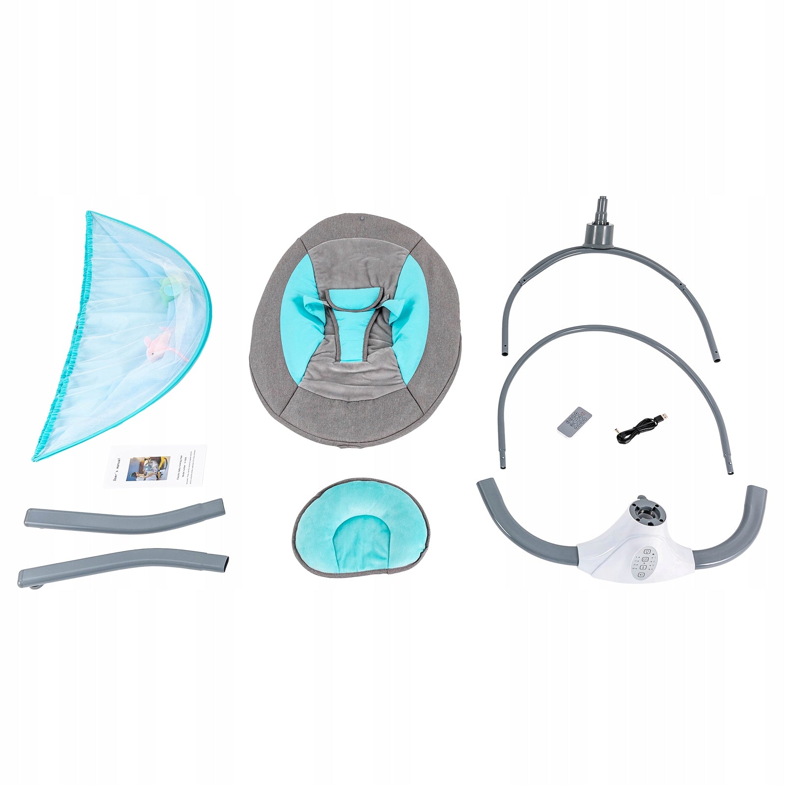 USB, 2W Baby Cradles, Blue Electric Shaking Bed, Baby Swing for 4 Gear Manufacturer code BWB123