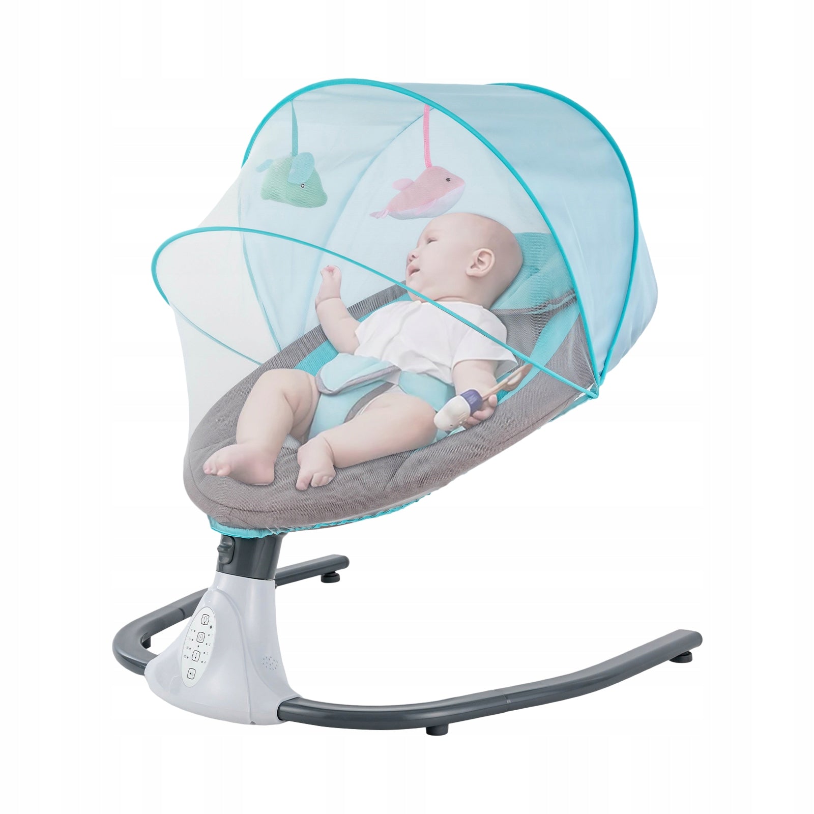 USB, 2W Baby Cradles, Blue Electric Shaking Bed, Baby Swing for 4 Gear