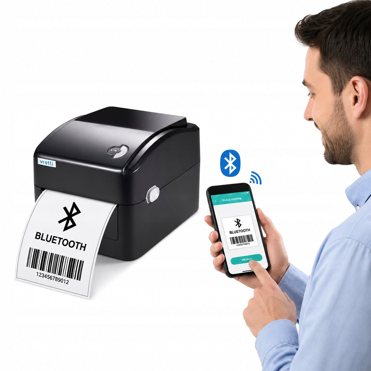 USB+BLUETOOTH Courier Label Printer PRINT FROM YOUR PHONE AND COMPUTER