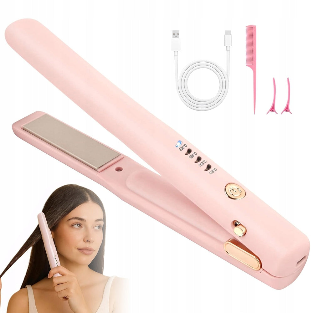 USB CHARGING HAIR STRAIGHTENER, MINI PORTABLE HAIR STRAIGHTENER