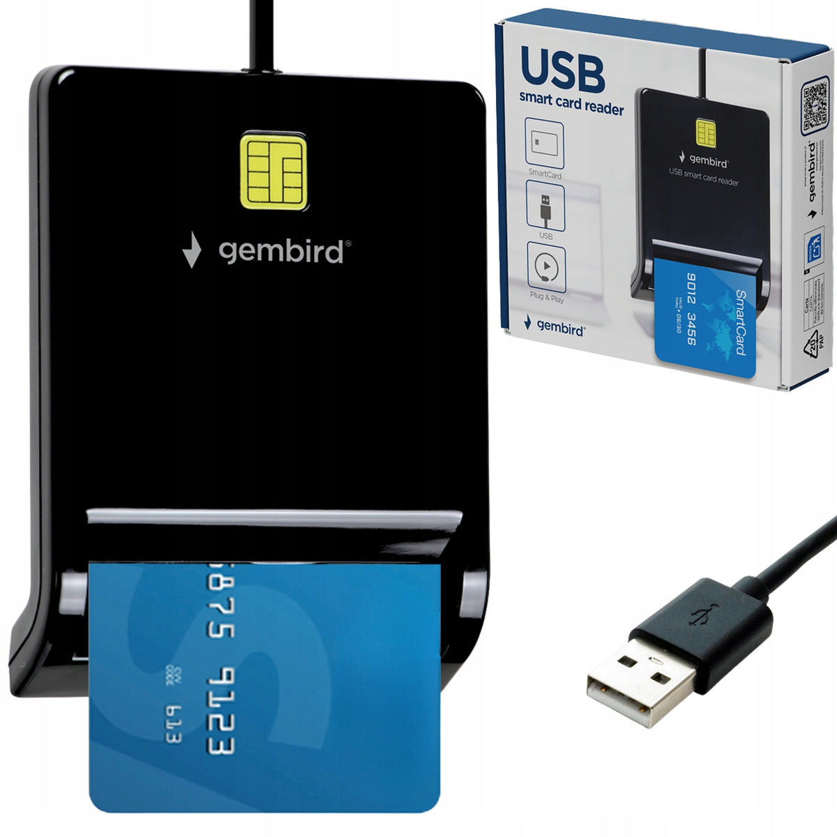 USB Driver Card and Tachograph Reader for Chip ID, CAC, SIM Cards