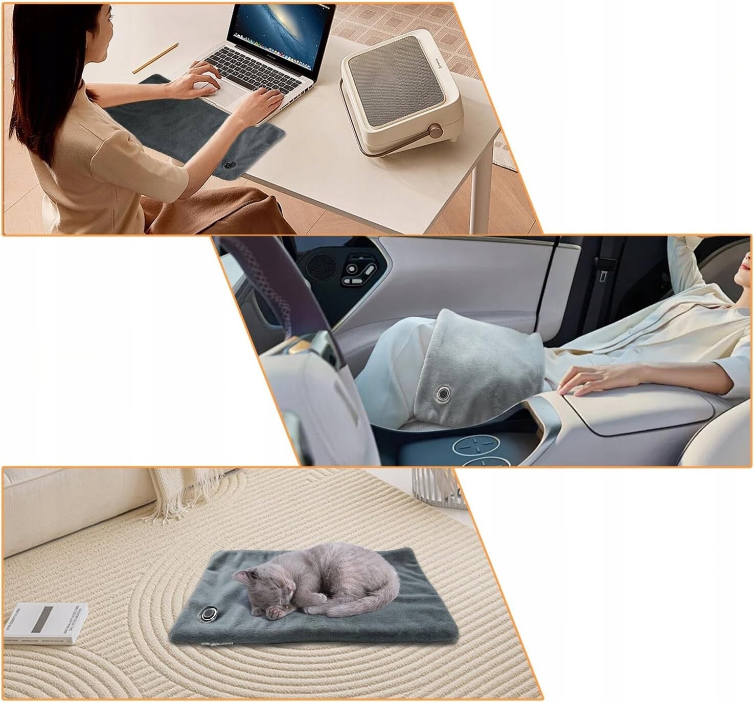 USB Electric Blanket 30x60 Heating Pillow 5V 3 Heating Modes Medical device no