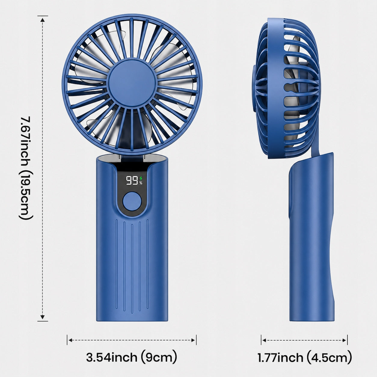 USB Fan Quiet Mini Handheld Desk Fan 5000mAh TOPK K38 Brand TOPK