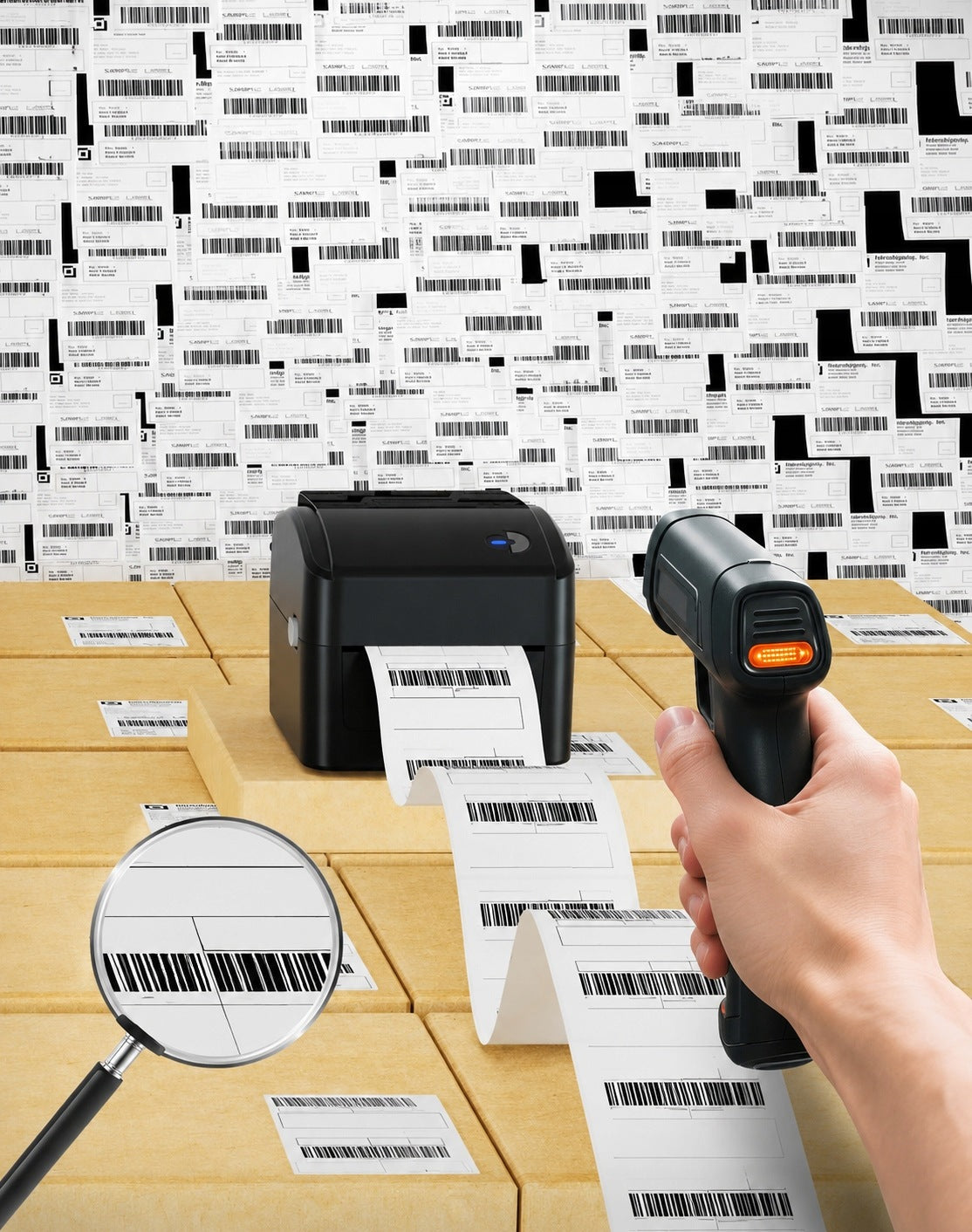 USB Thermal Label Printer 4x6 Courier 152mm s 203DPI Vretti 420B Manufacturer code 55756823