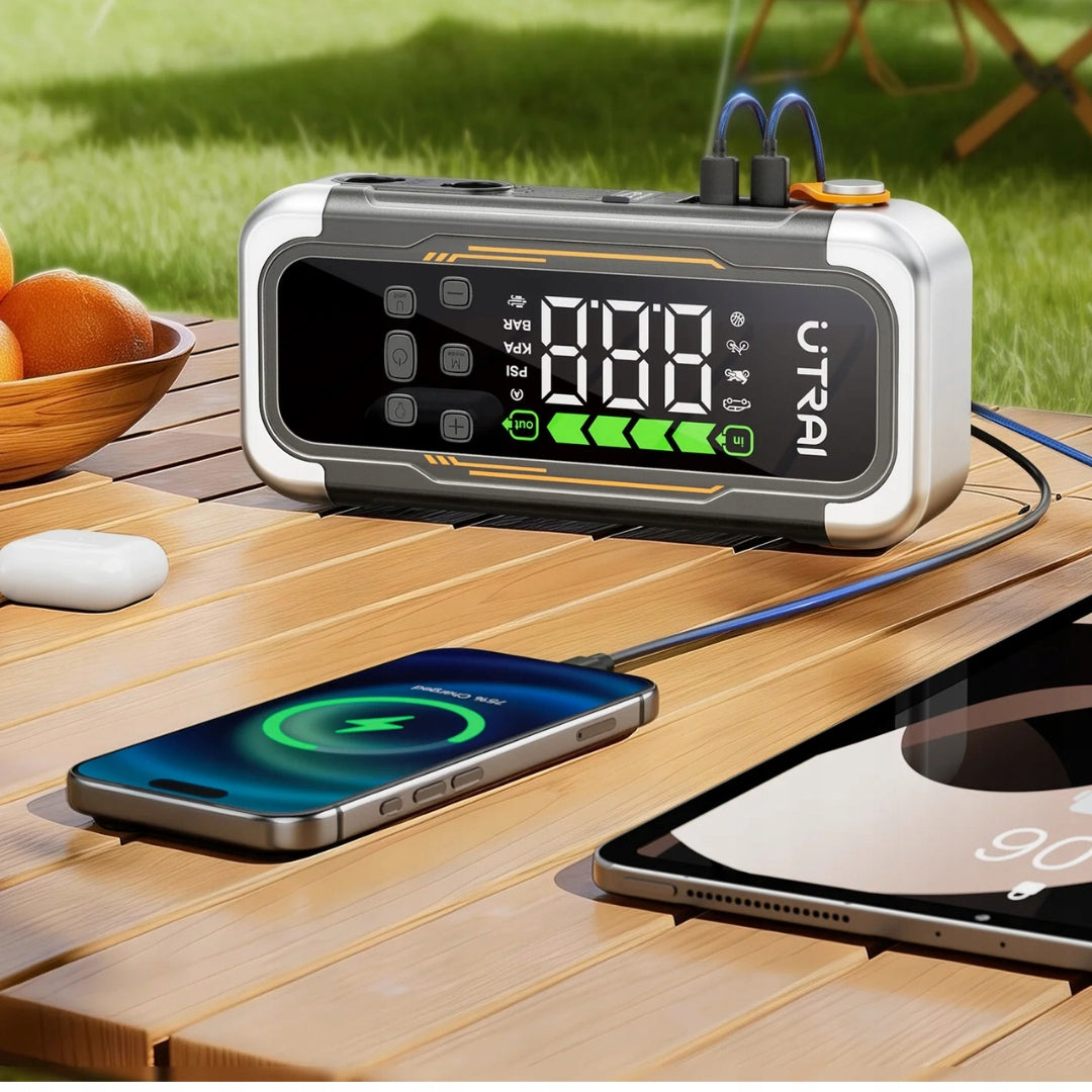 UTRAI 5IN1 STARTER 6000A COMPRESSOR 150PSI BLOWER AND POWERBANK PD30W Brand Utrai