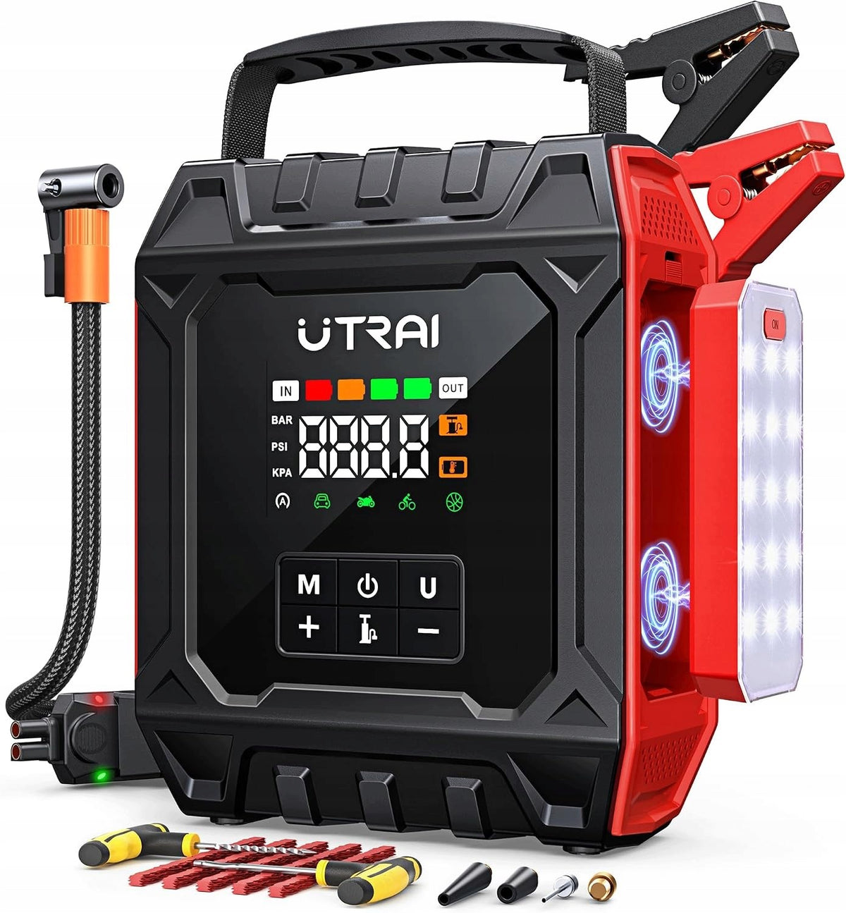 UTRAI JS-50 Powerbank Jump Starter 7000A compressor 160psi