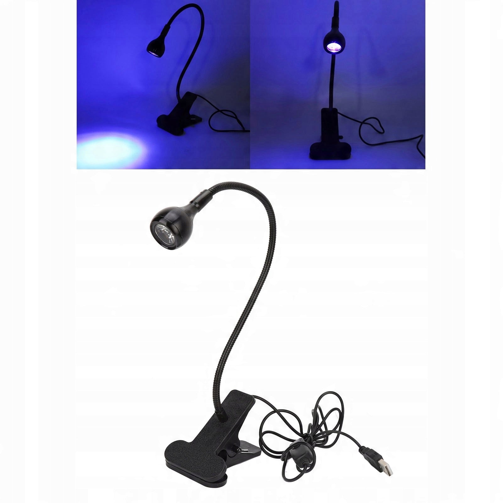 UV LAMP 3W FOR NAILS MINI NAIL GOOSENECK Batteries included no