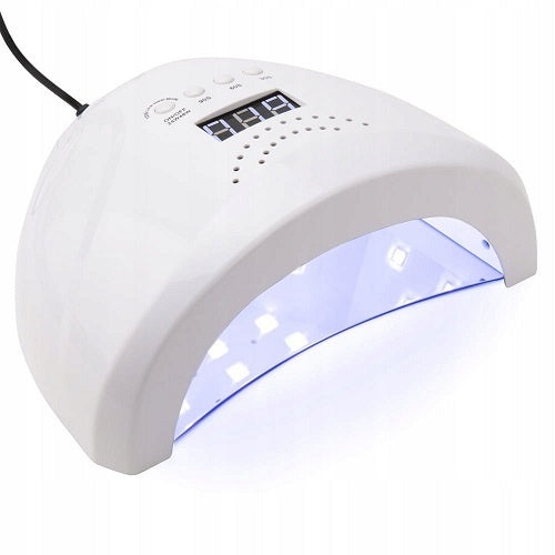 UV LAMP FOR NAILS HYBRID GELS DUAL LED 48W TIMER MIRROR BOTTOM