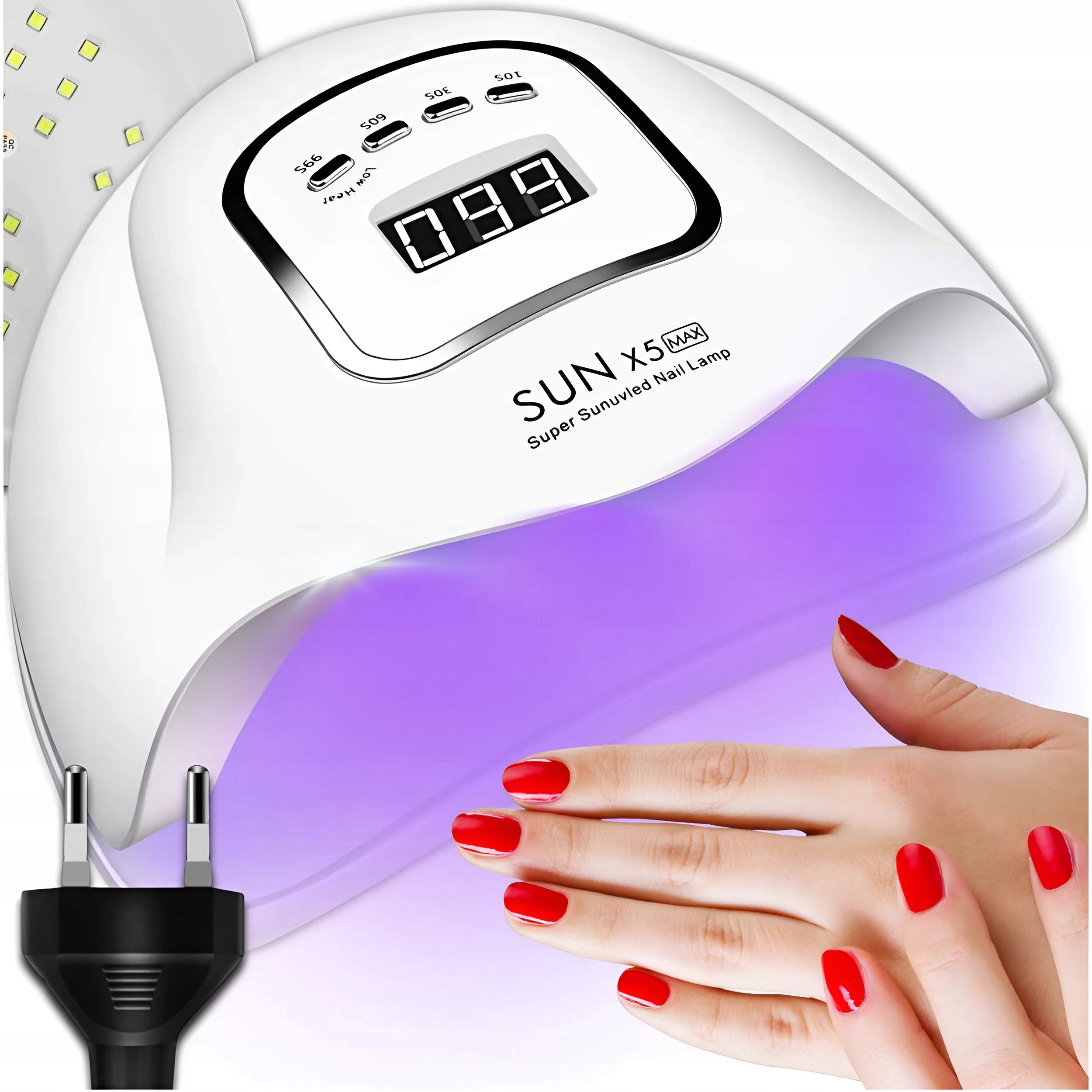 UV LAMP FOR NAILS LED 80W FOR HYBRID GELS STRONG SUN X5 MAX WHITE LCD Manufacturer code 00715