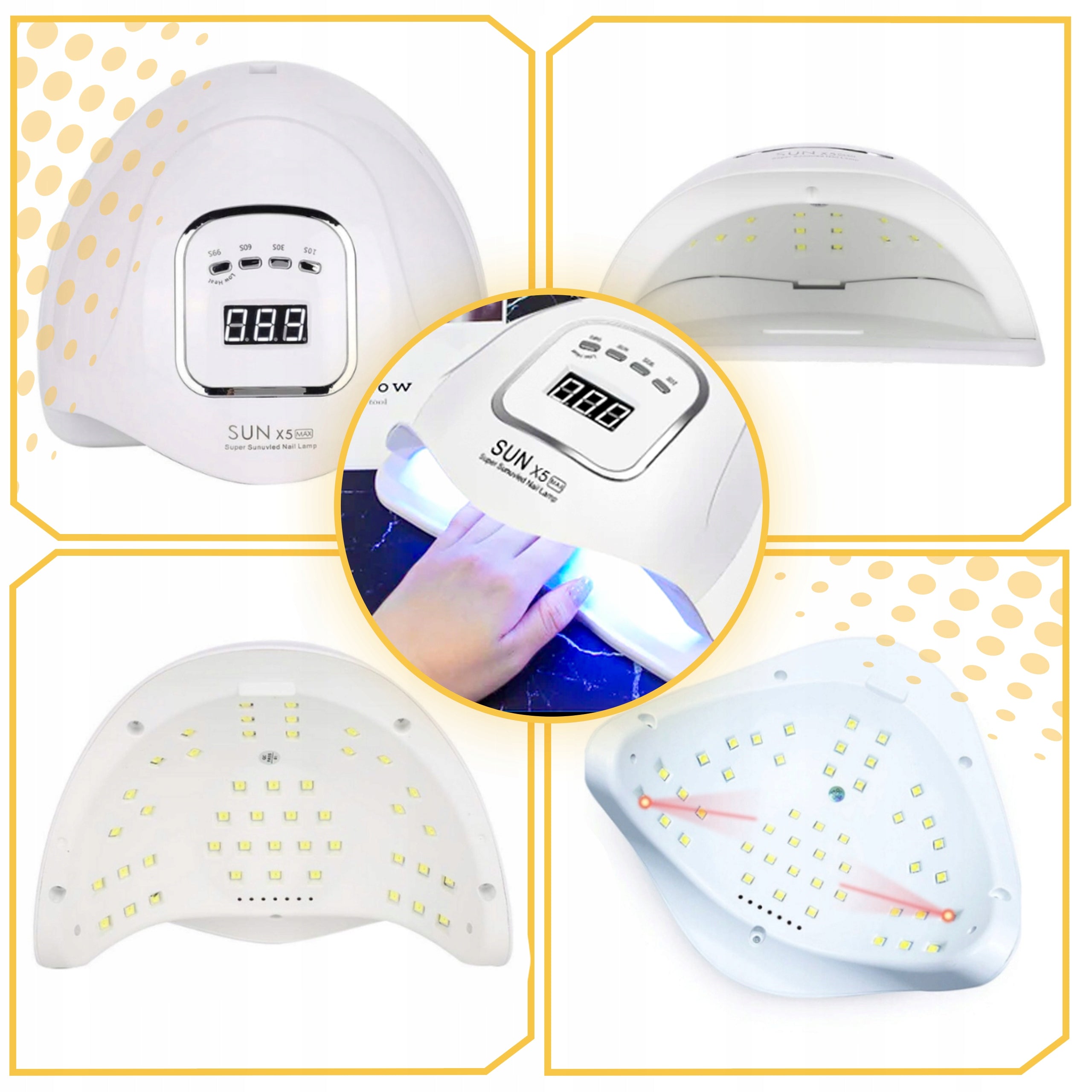 UV LED 80W NAIL LAMP FOR HYBRID GELS STRONG PROFESSIONAL MANICURE Packaging status original
