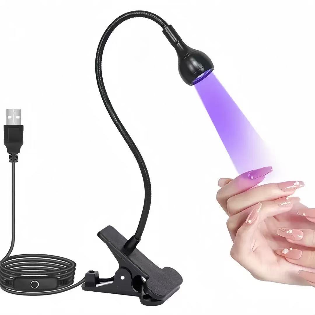 UV LED LAMP FOR HYBRID NAILS WITH USB CLIP 360° FOR DESK TIPS