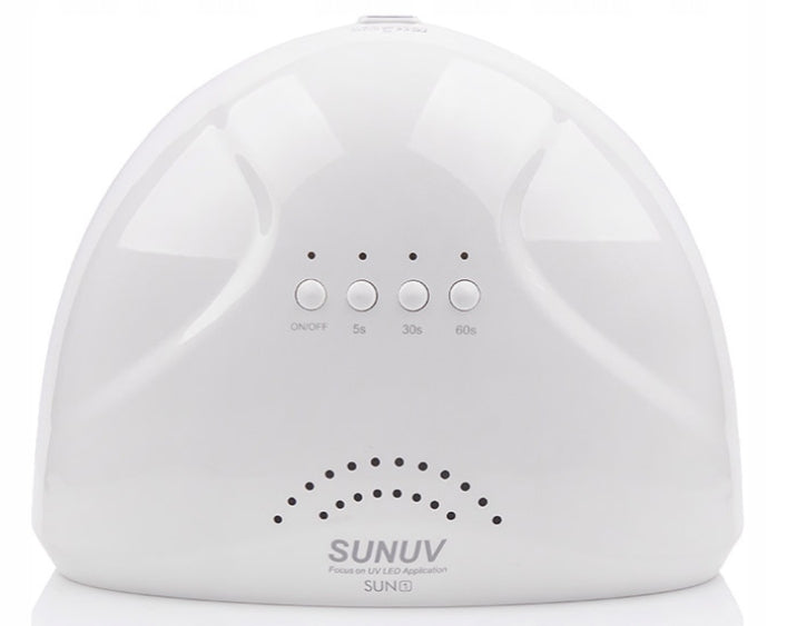 UV/LED Lamp for Manicure SUN1 White 48W with Mirror Bottom Original SUNUV Packaging status original
