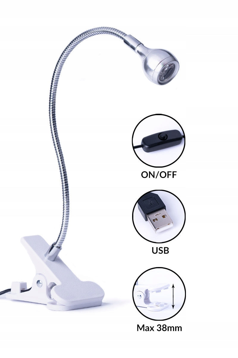 UV LED Light for Upper Forms 5W Mini USB Powered Silver SPN Nails Manufacturer code 965488