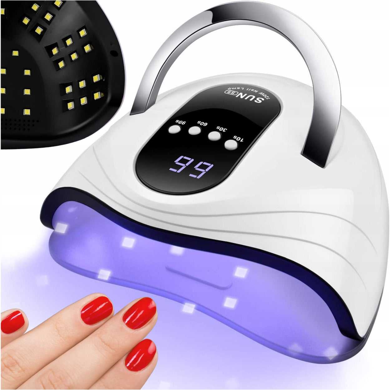 UV LED NAIL LAMP 120W FOR HYBRID GELS STRONG HYBRID SUN S9 MAX LCD EAN (GTIN) 5906700040368