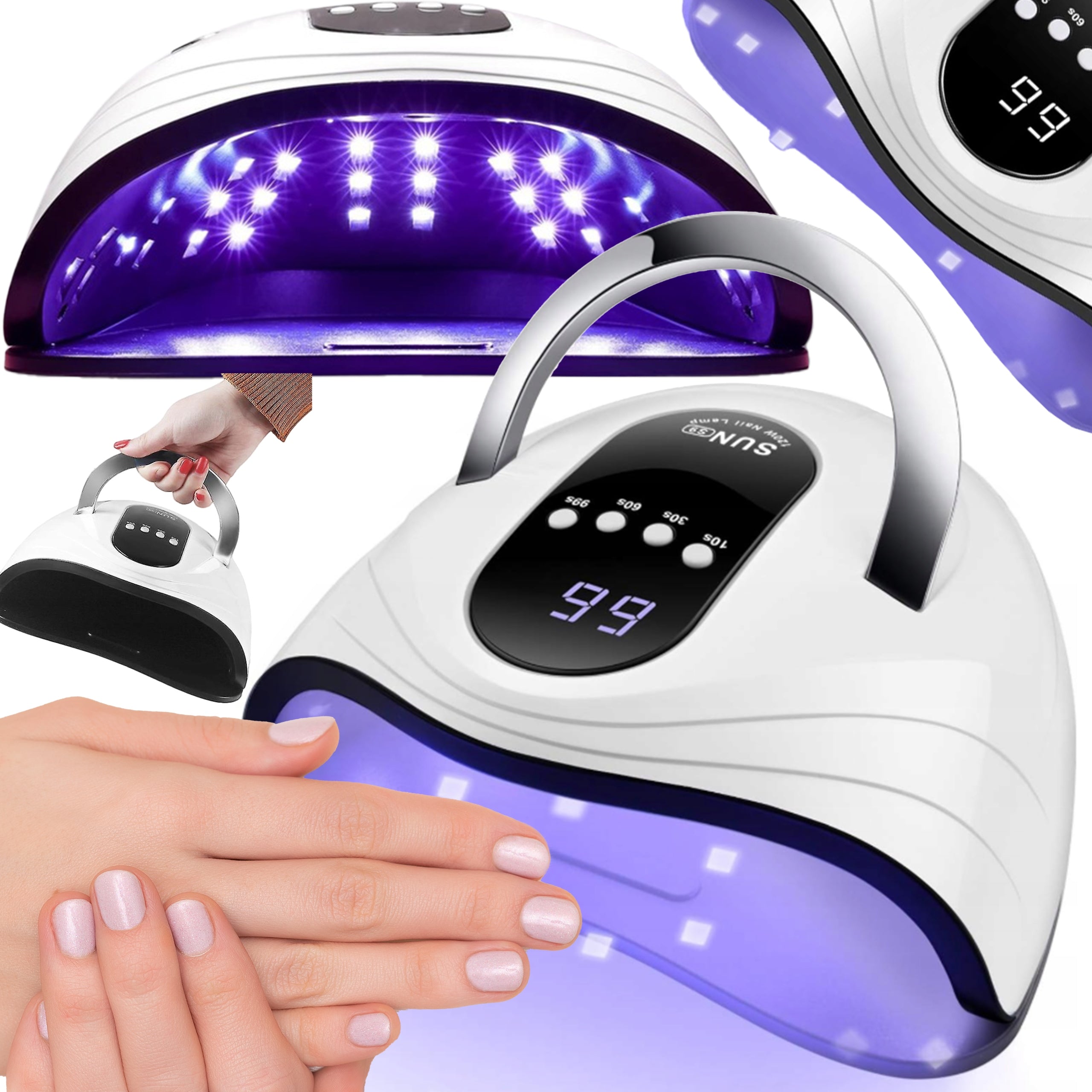 UV LED NAIL LAMP 120W FOR HYBRID GELS STRONG HYBRID SUN S9 MAX LCD