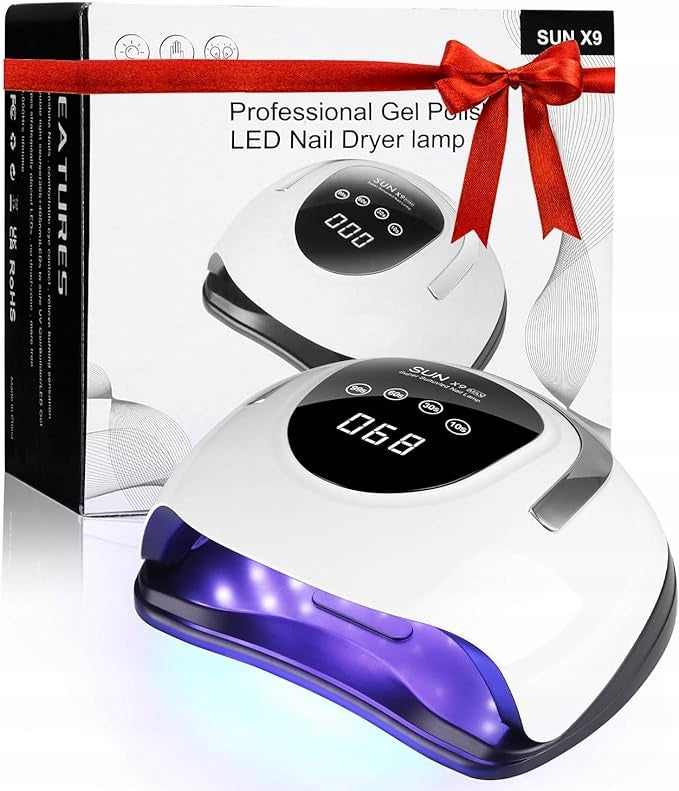 UV LED NAIL LAMP 220W FOR HYBRID GELS STRONG HYBRIDS SUN X9 MAX LCD Color white