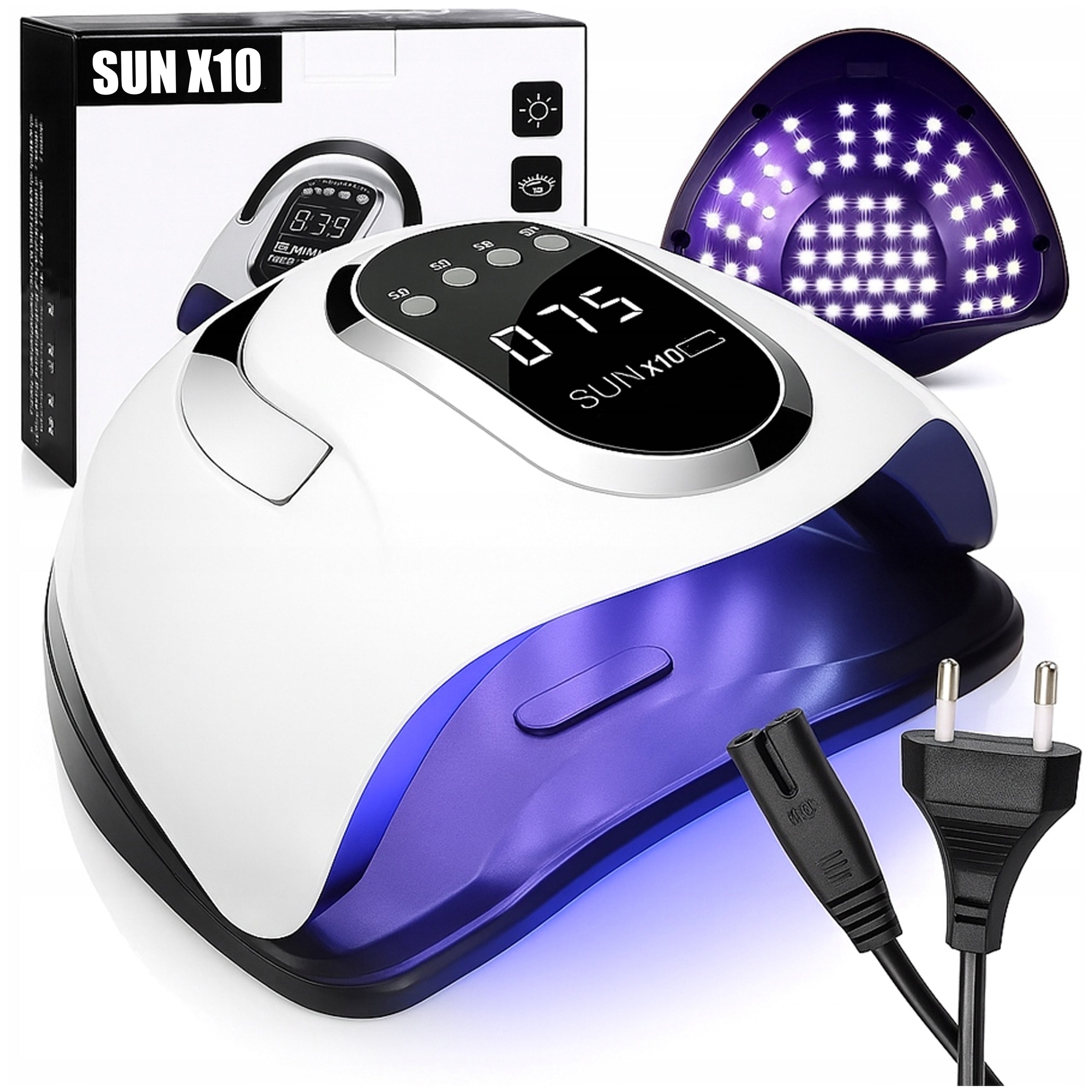 UV LED NAIL LAMP 280W FOR HYBRID GELS STRONG HYBRIDS SUN X10 MAX LCD