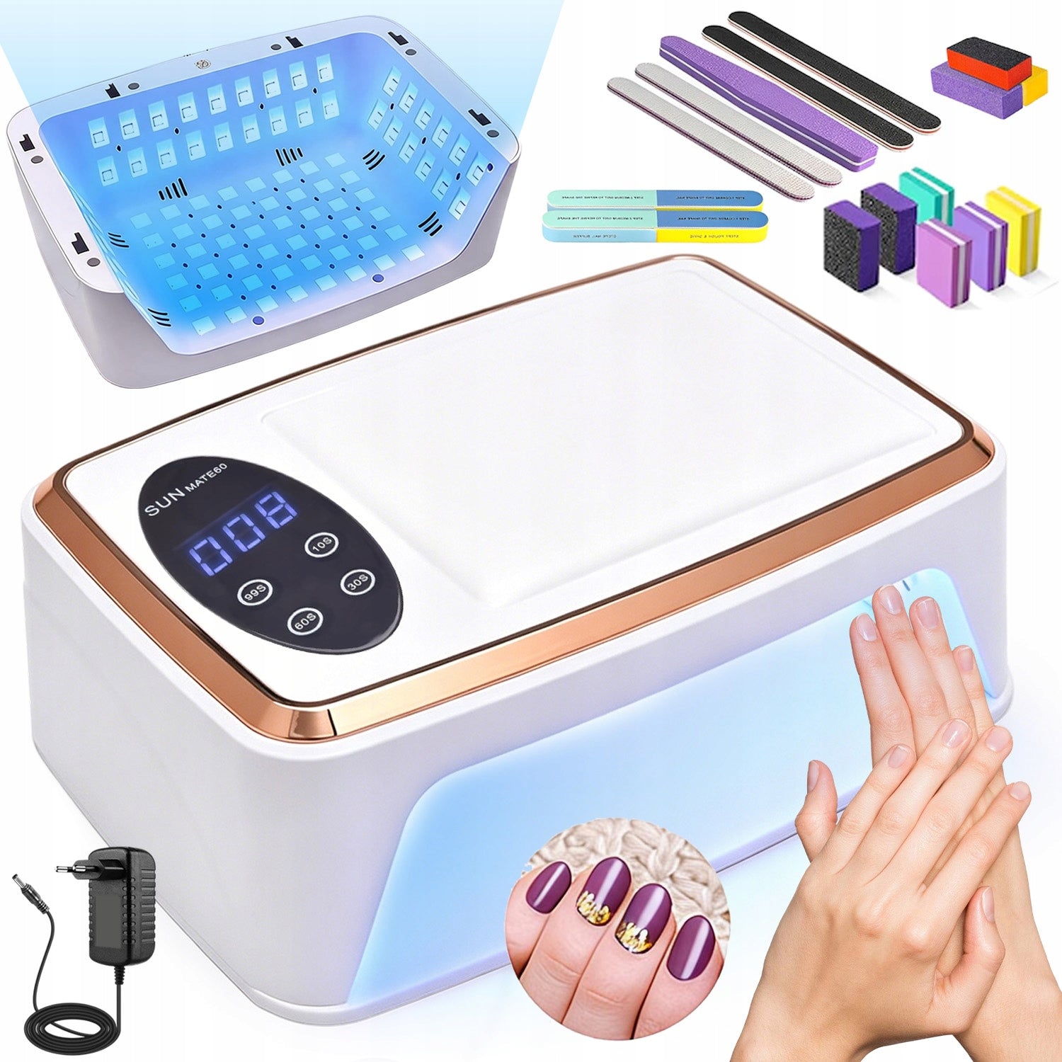 UV LED NAIL LAMP 380W STRONG MANICURE PEDICURE 4 TIMER SETTINGS