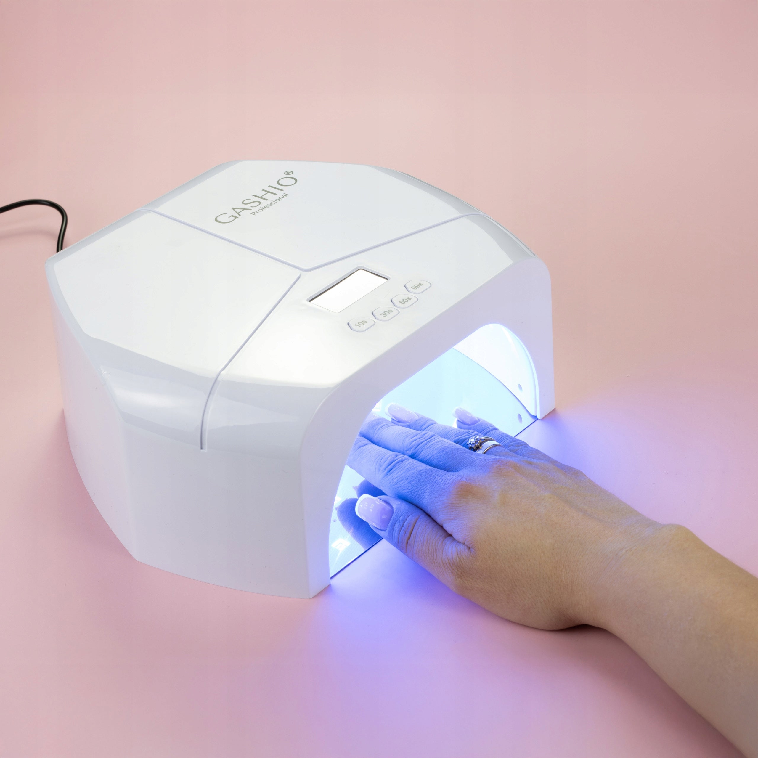 UV LED NAIL LAMP FOR HYBRID GELS 268W STRONG DUAL LED MIRROR BOTTOM Medical device no