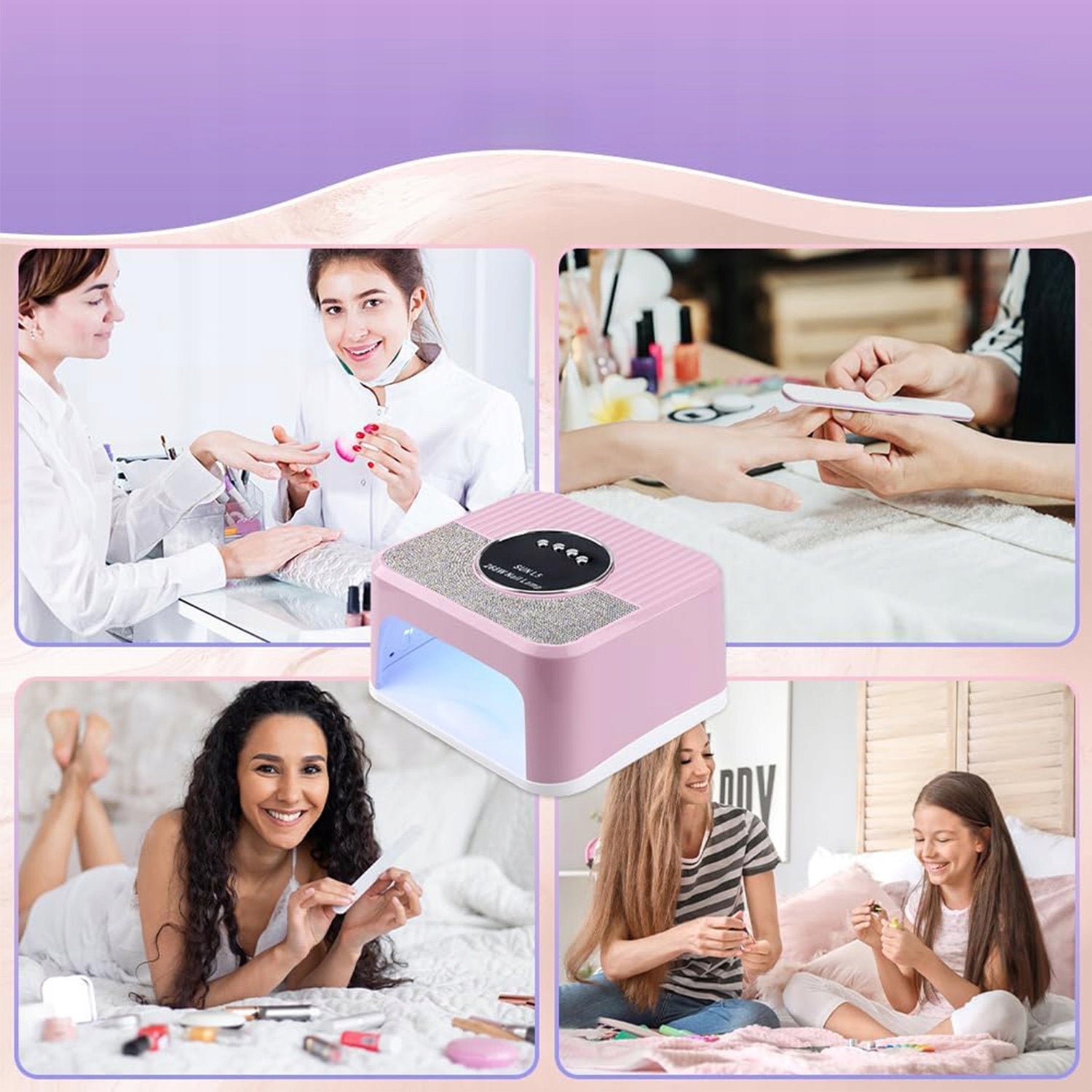 UV LED NAIL LAMP FOR HYBRID GELS STRONG HYBRIDS 4 TIME SETTINGS Brand no brand