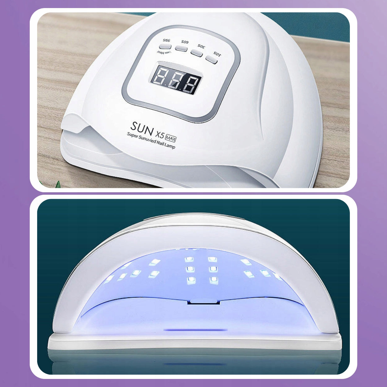 UV LED NAIL LAMP STRONG FOR HYBRID GELS SUN X5 MAX WHITE LCD 120W Brand MEMFLOW