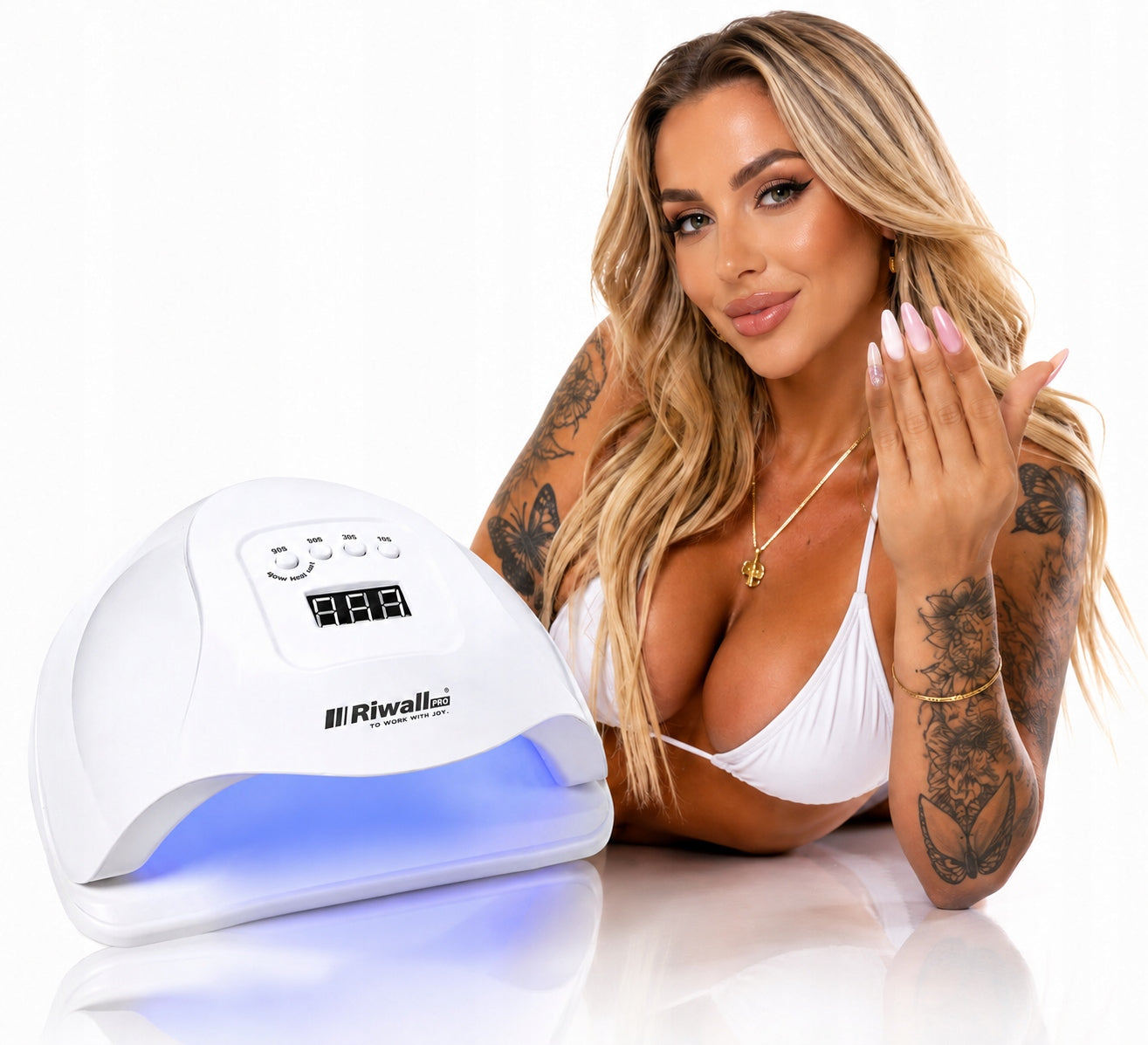 UV LED Nail Lamp 220W For Hybrid Gels Hybrid Manicure Pedicure MaMa Manufacturer code LAMPA UV DO PAZNOKCI RIWALL RL-01