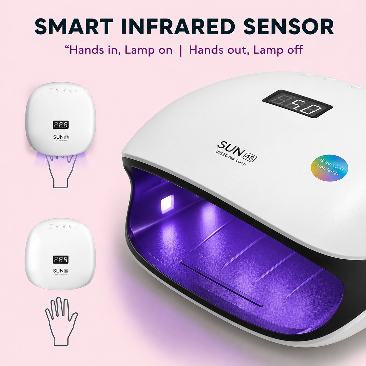 UV LED lamp SUNUV SUN 4S 48W Smart 2.0 lamp for hybrid, gel and polygel Manufacturer code 4s smart 2.0