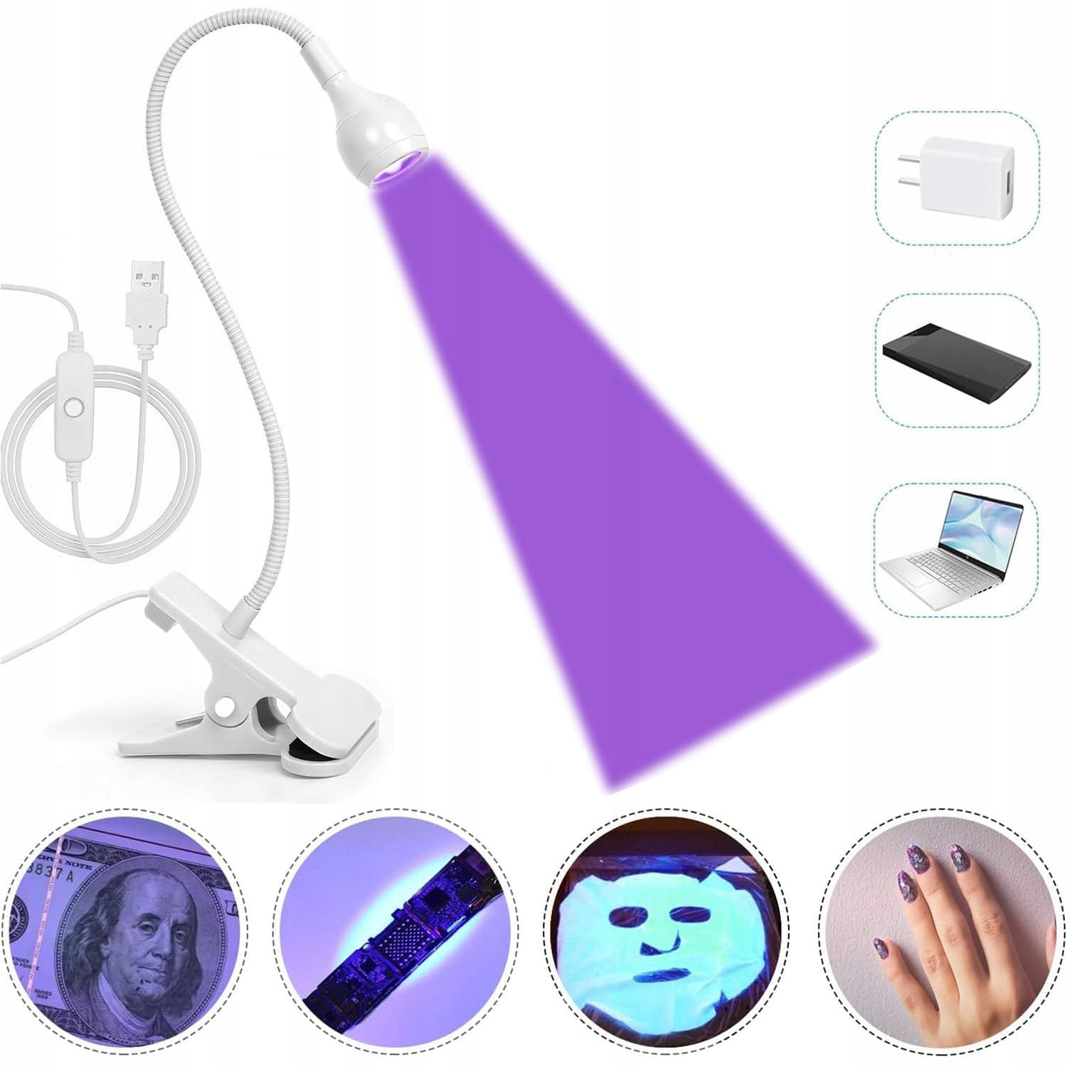 UV Nail Dryer White Mains Power Supply with Adjustable Power Manufacturer code C0A-MZD-A80541