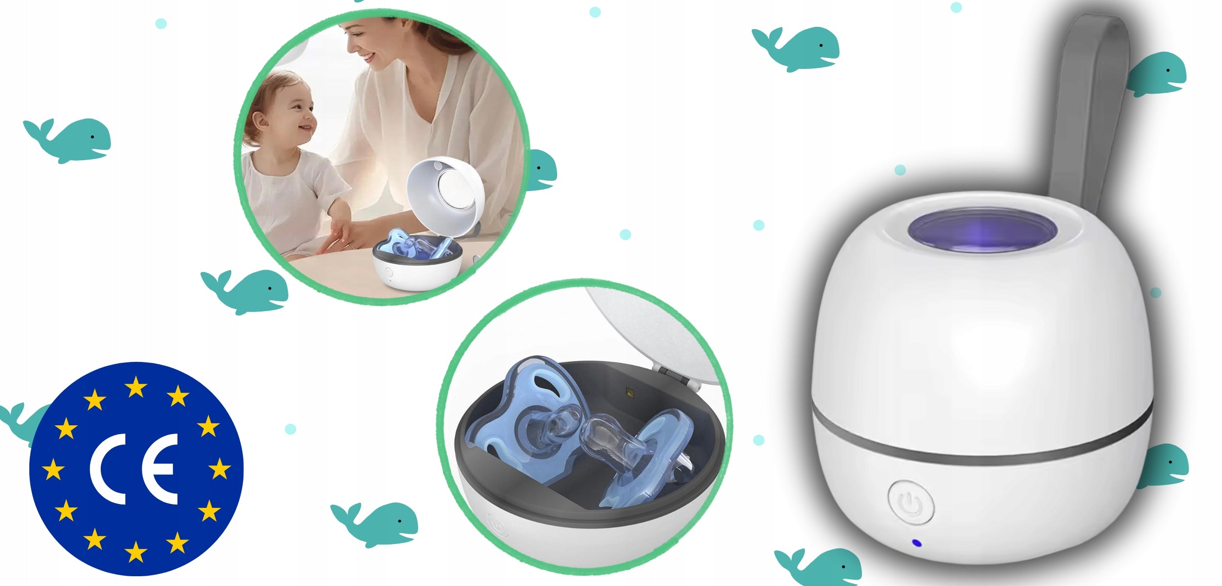 UV STERILIZER FOR PACIFIER SANITIZER TRAVEL DISINFECTANT FOR PACIFIER Manufacturer code Lulimi Baby UV