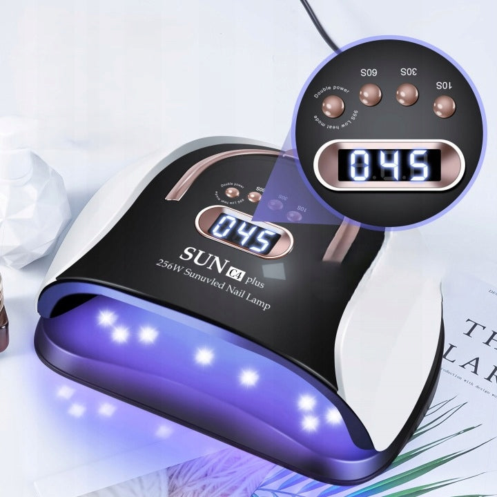UV SUN C4 PLUS DUAL LED NAIL LAMP FOR HYBRID PROFESSIONAL GELS Brand LEMON