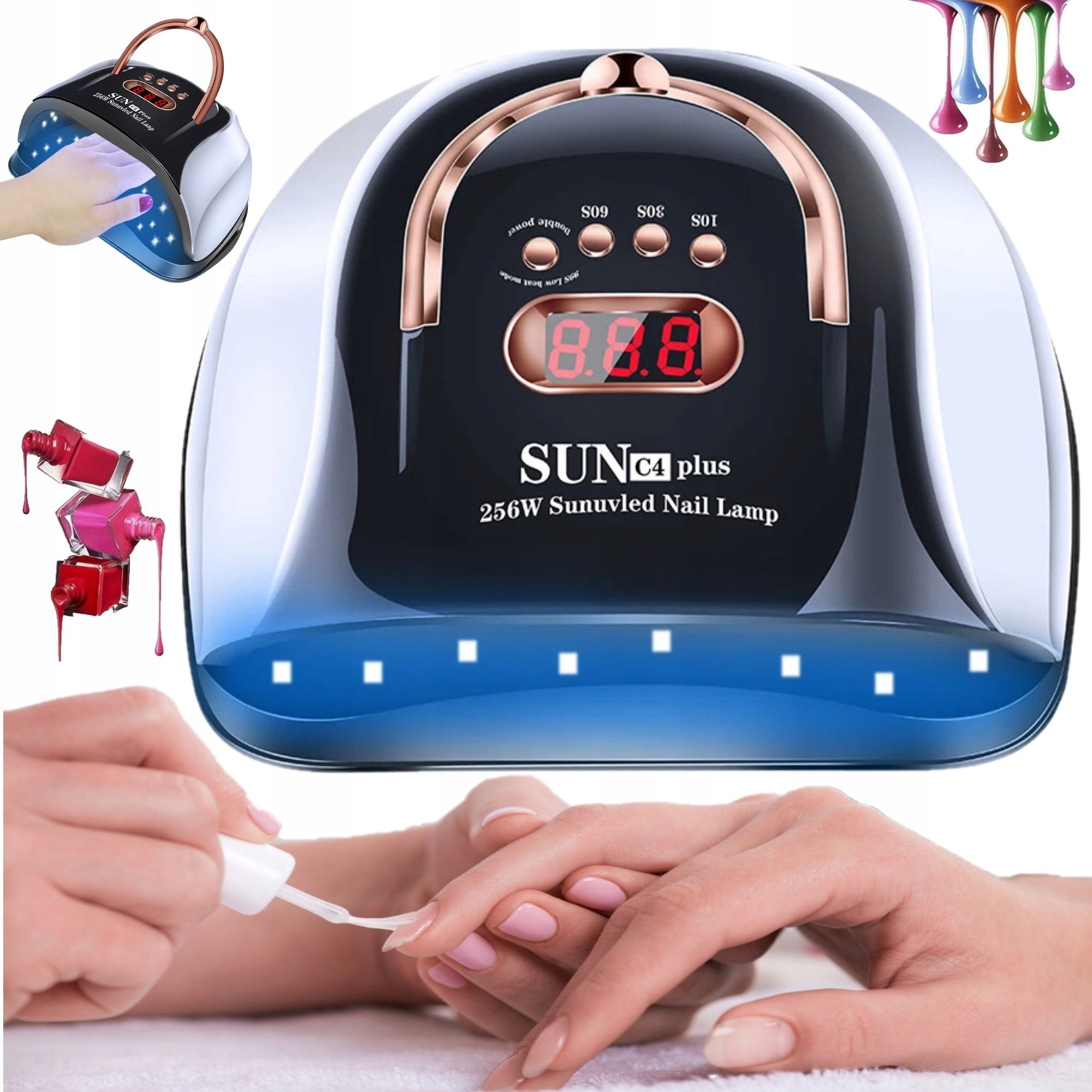 UV SUN C4 PLUS DUAL LED NAIL LAMP FOR HYBRID PROFESSIONAL GELS