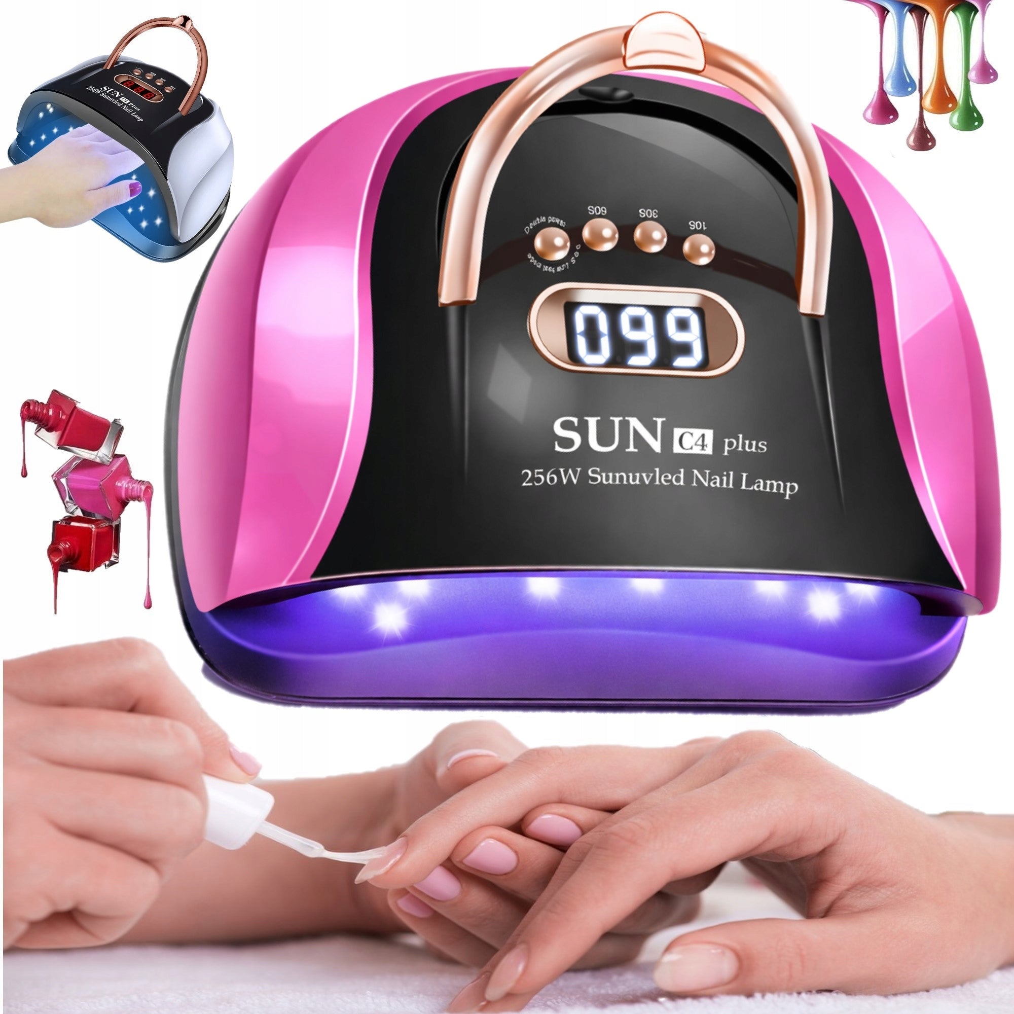 UV SUN C4 PLUS DUAL LED NAIL LAMP FOR HYBRID PROFESSIONAL GELS