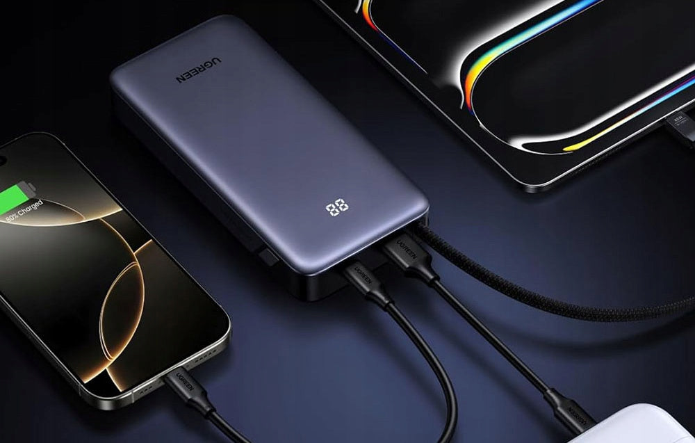 Ugreen Fast Powerbank 20000mAh 45W USB-C Built-in Phone Cable Packaging status original