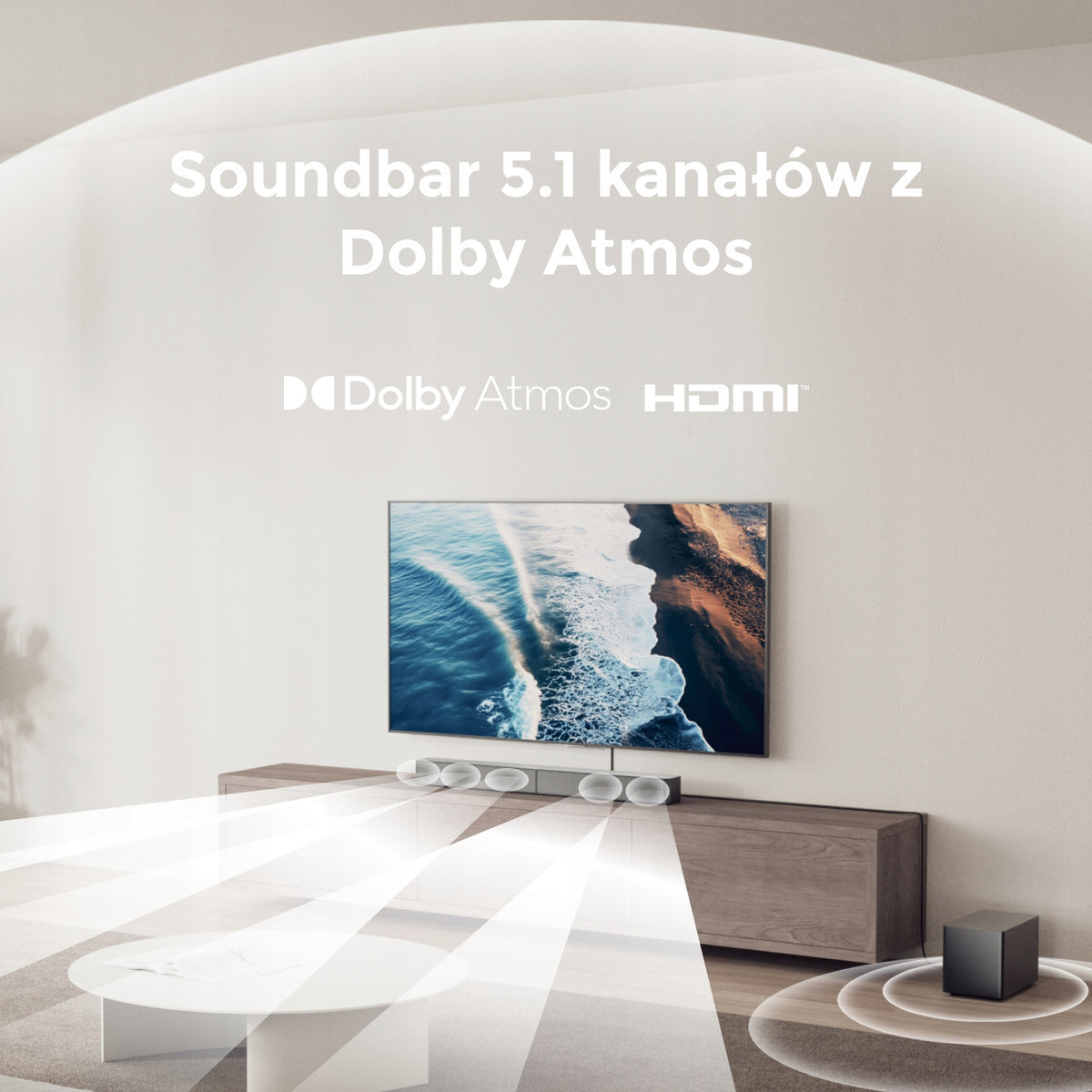 Ultimea Poseidon M60 BOOM Soundbar Subwoofer Home Theater 5.1 with Dolby Atmos Packaging status original