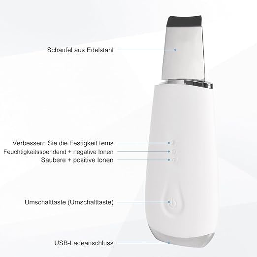 Ultrasonic Cavitation Peeling for Face Cleansing Wireless Batteries included no