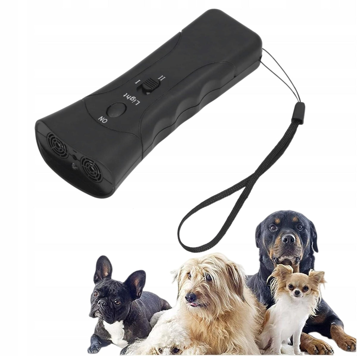 Ultrasonic Dog Repellent Electric Trainer with LED Flashlight