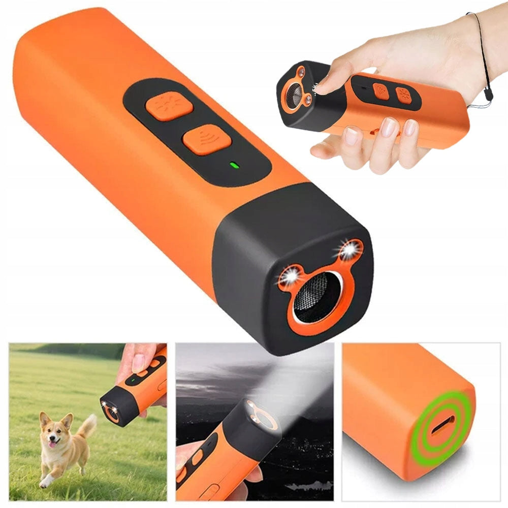 Ultrasonic Dog Trainer 10m Range With Rechargeable Battery 800mah Orange