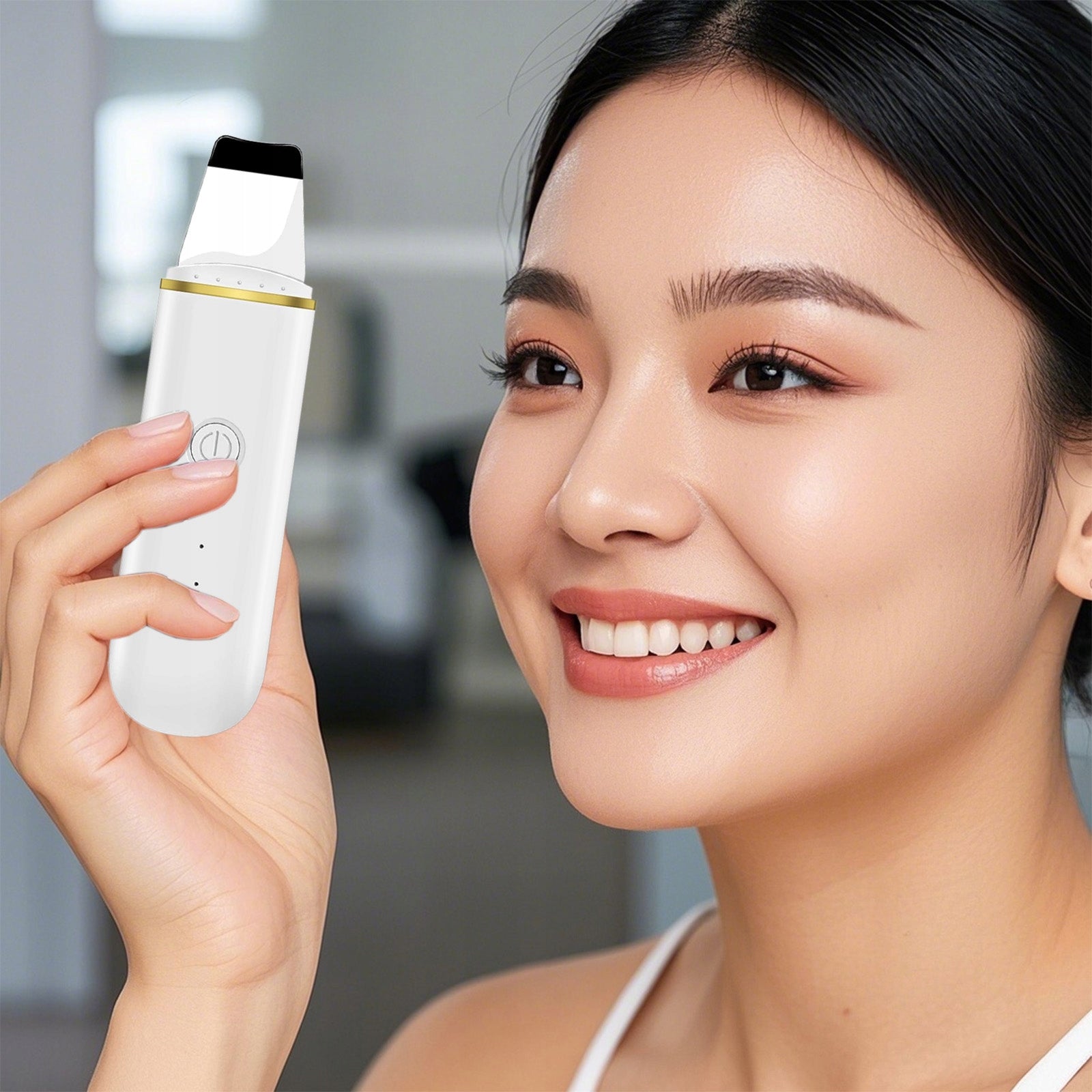 Ultrasonic Facial Cleanser 4 Modes Blackhead Remover ABS SUS 304 White EAN (GTIN) 9331813247803