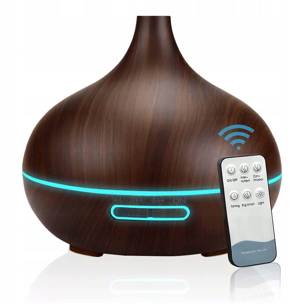 Ultrasonic Wood Grain Humidifier Aromatherapy Essential Oil Remote