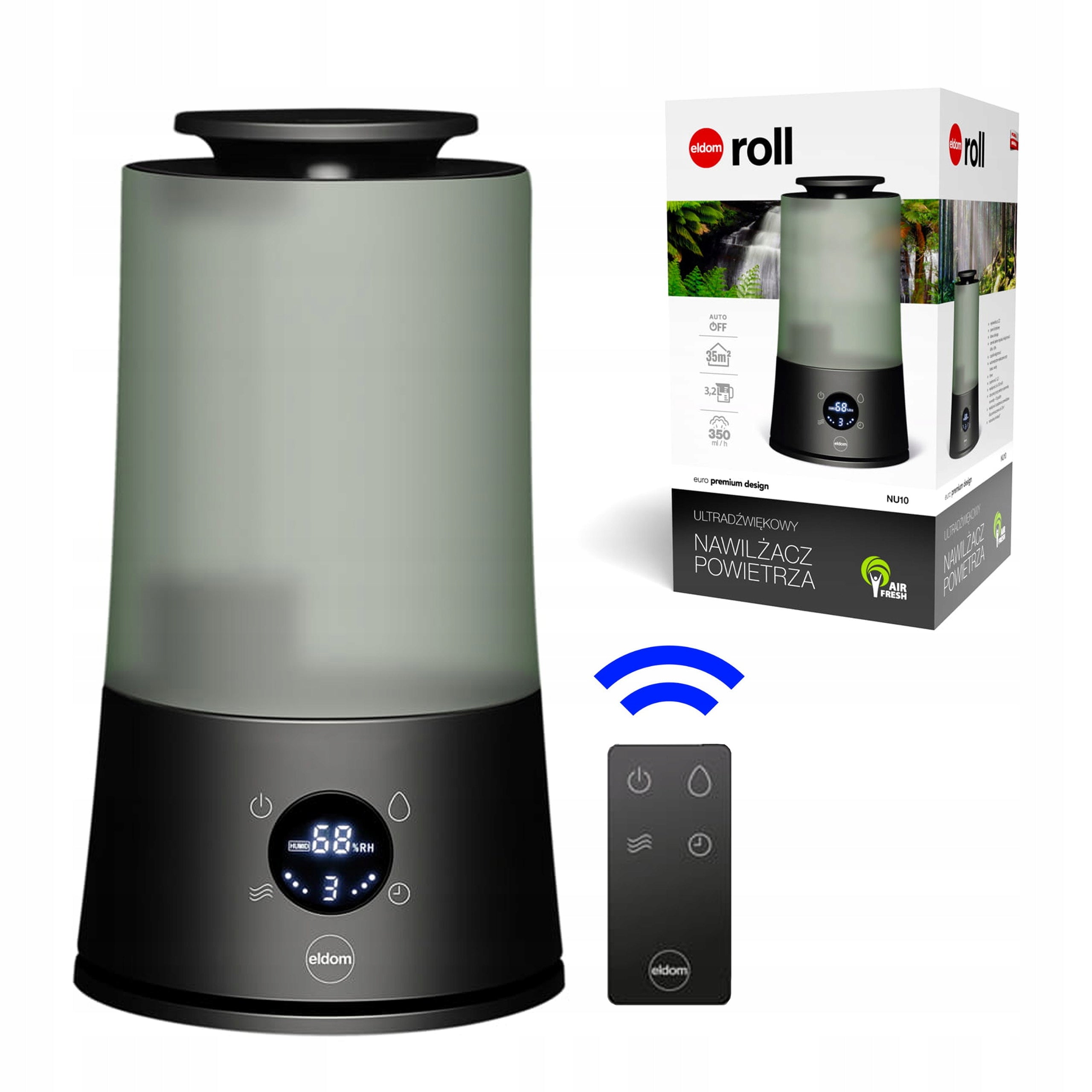 Ultrasonic humidifier ELDOM NU10 roll