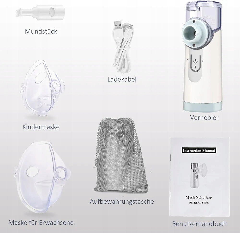 Ultrasonic portable inhaler, nebulizer with mask for adults and children Packaging status original