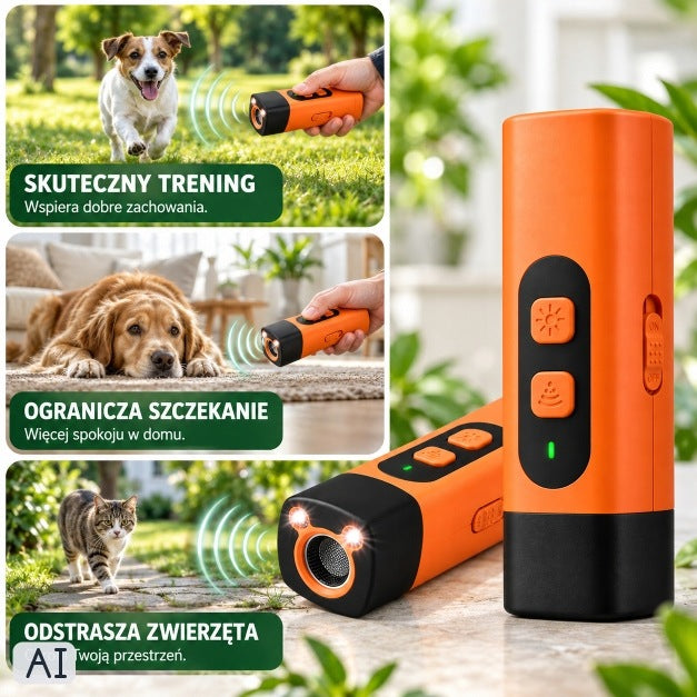 Ultrasonic repellent for dogs training 25 kHz 10 m battery Manufacturer code 5906670237294