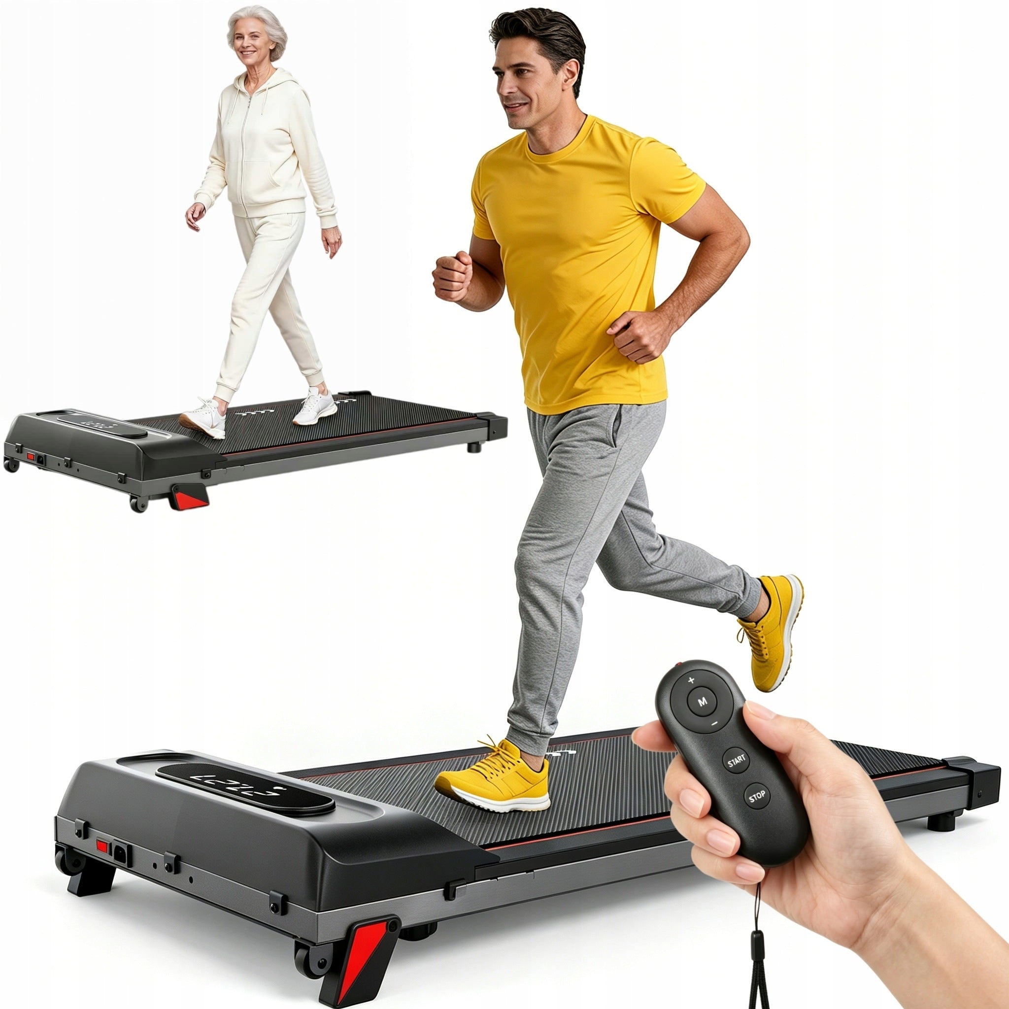 Under Desk Walking Pad Treadmill with 4% Incline Compact Home Treadmill