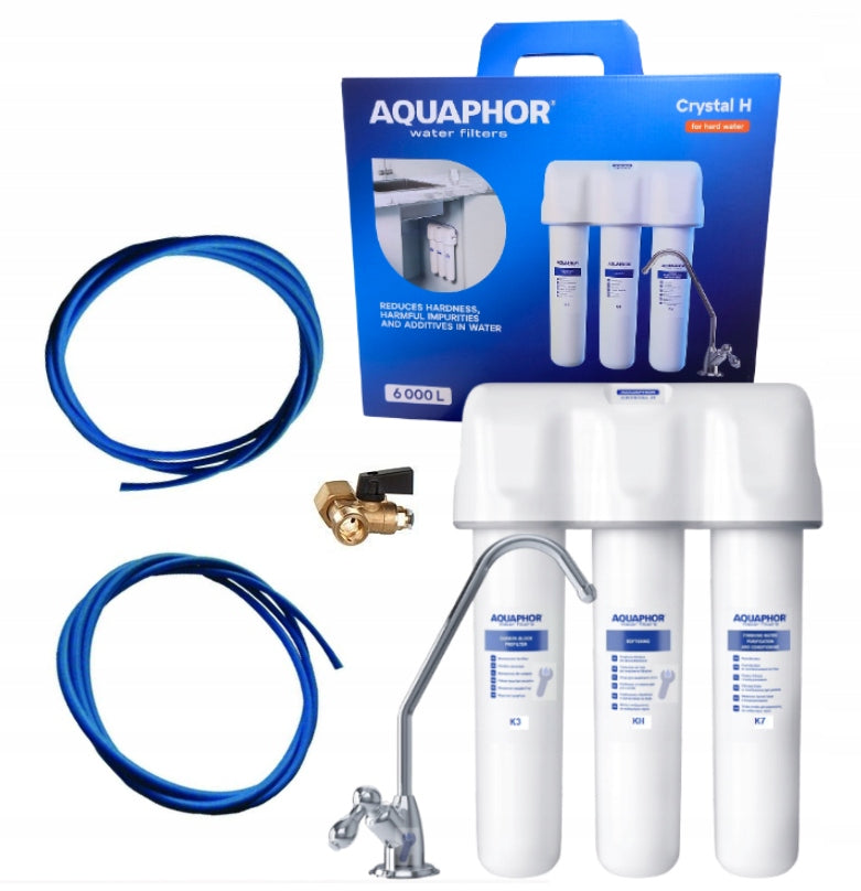 Undersink Hard Water Filter Aquaphor CRYSTAL H Softener for Kitchen