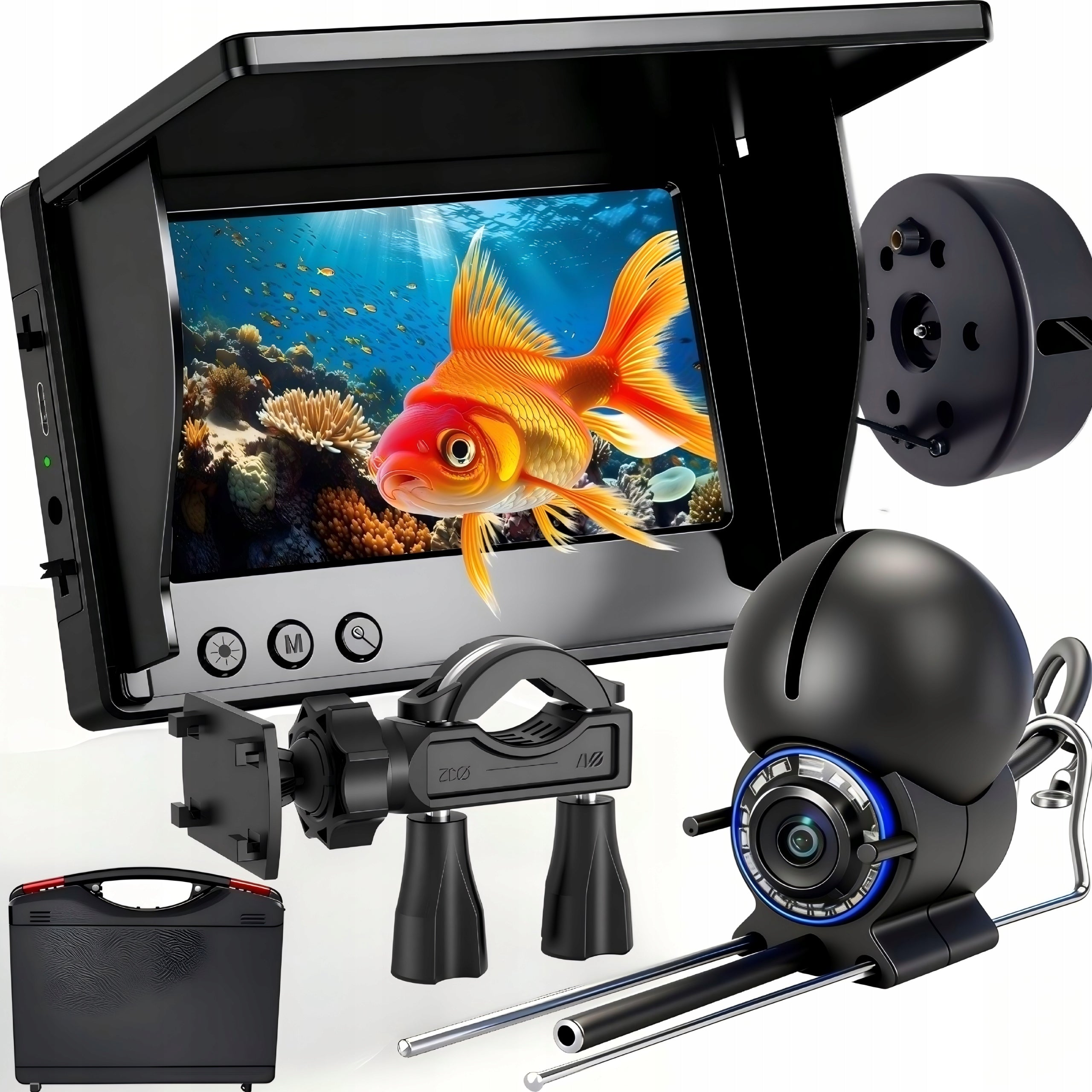 Underwater Fishing Camera 4.3" LCD LED Echo Sounder HD 50m For Fishing