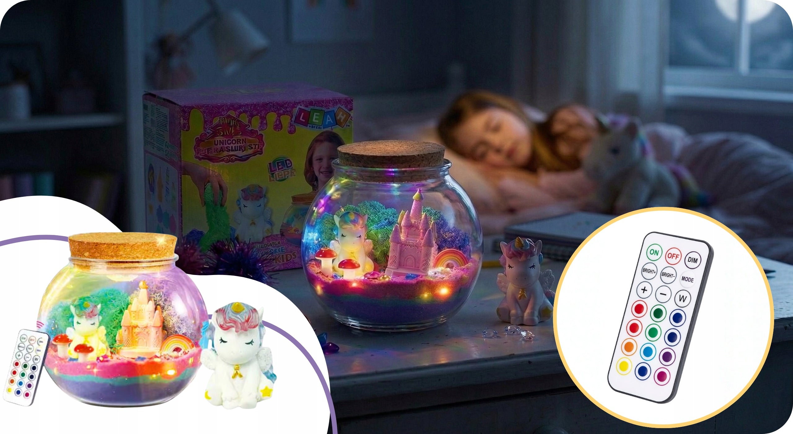 Unicorn set creative girls night light kinetic sand DIY Manufacturer code KUPITM6